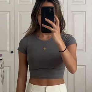 pretty little thing grey t shirt